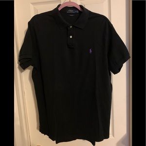 EUC Polo Ralph Lauren custom fit XL black polo